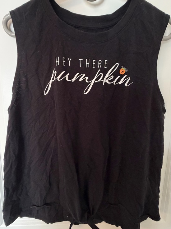 Disney Tops - Hey There Pumpkin Black Tie-Hem Women's Tank Top XL